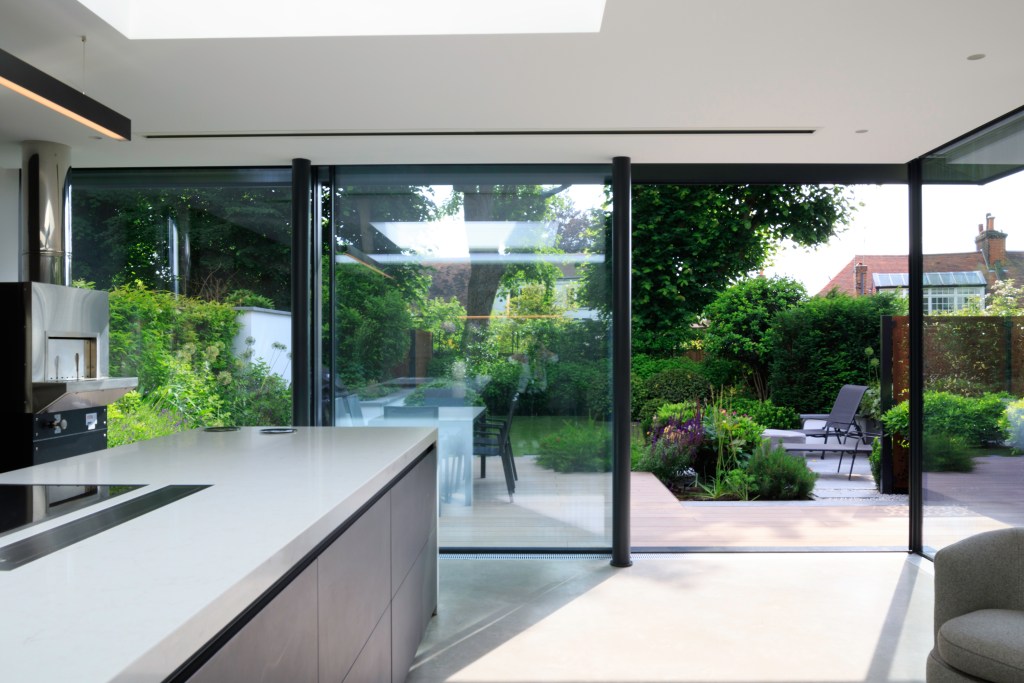 Open-plan kitchen extension in a period home in West London