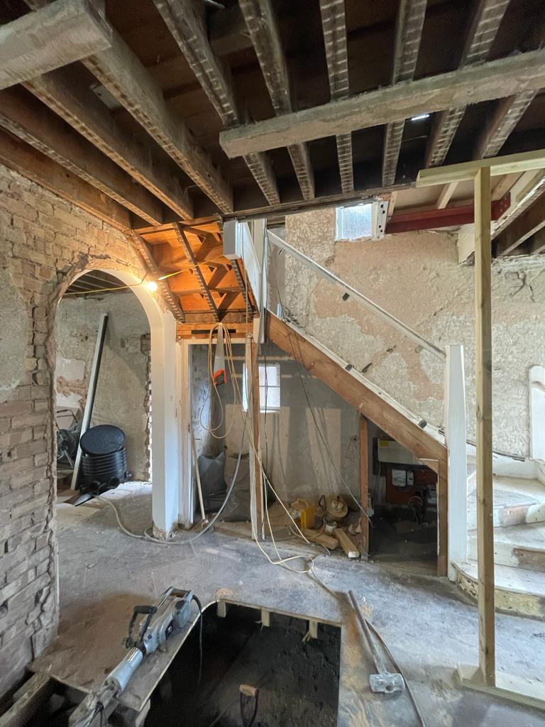 Victorian house layout redesign before and after West London